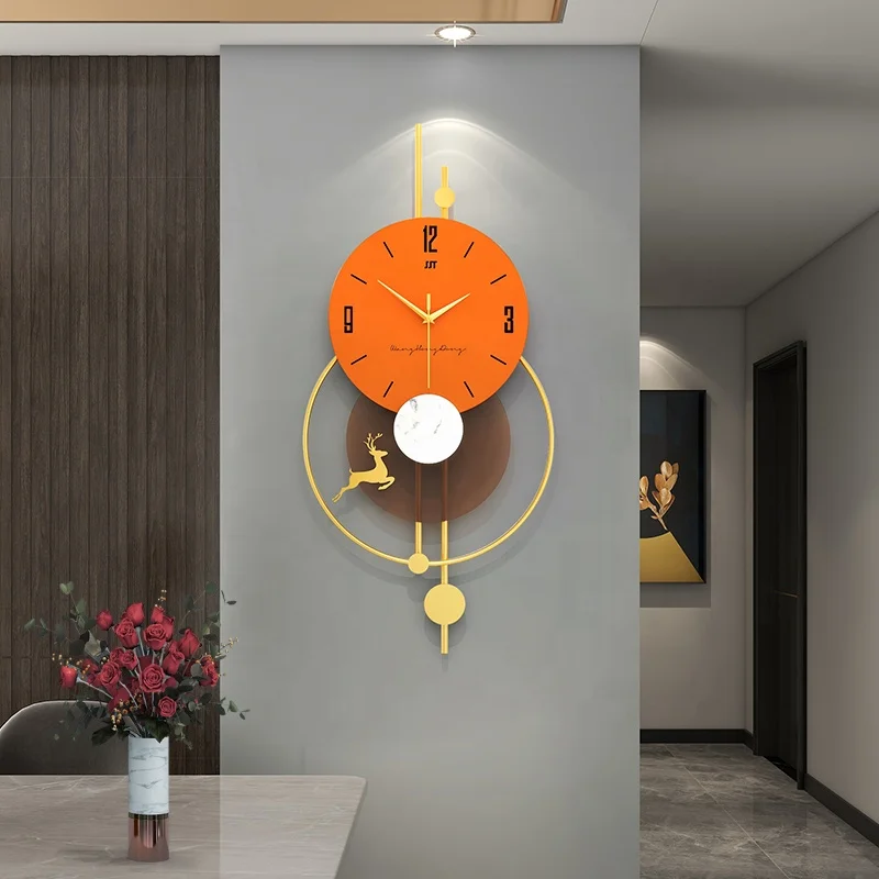 Wholesale European Abstract Simplicity Light Luxury Creative Fashion Wall Clock for Living Room