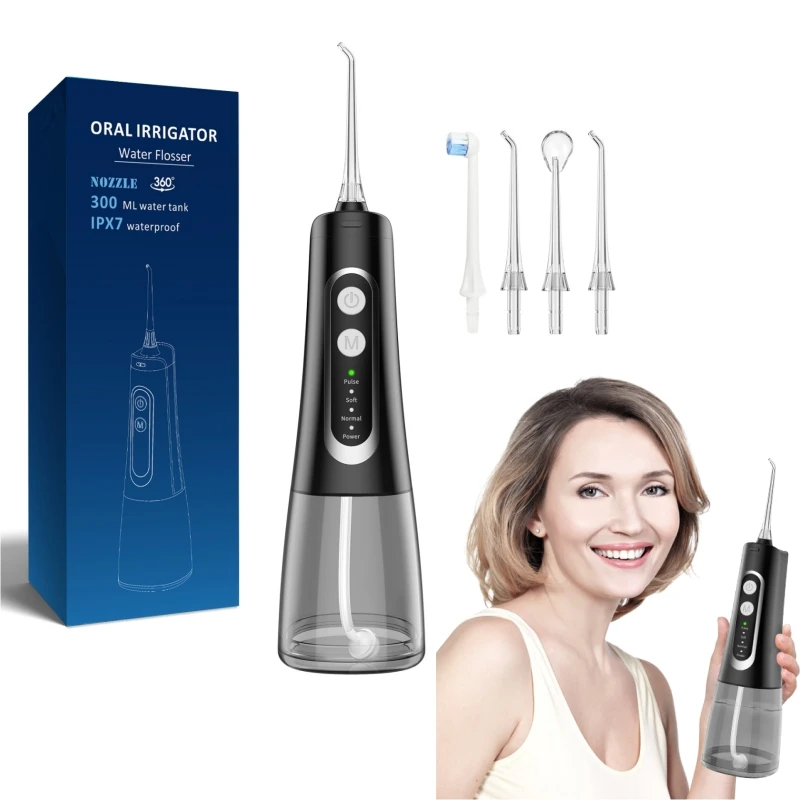 Water Pick IPX7 Waterproof Rechargeable Cordless Electric Portable Jet Teeth Cleaning Dental Floss Oral Irrigator Water Flosser