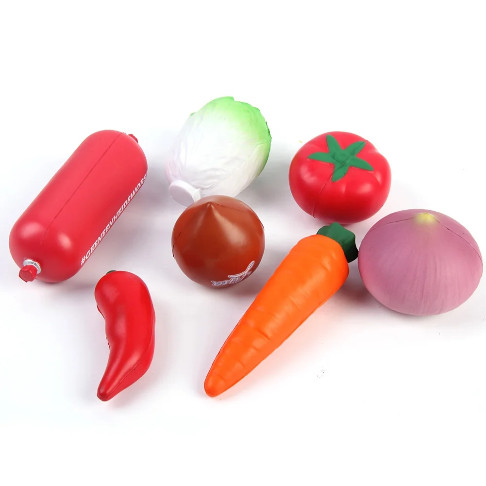 Popular Low Price  Squishy Ball Anti Stress Potato Tomato Personalised Stress Ball Custom Shape Chill Vegetables