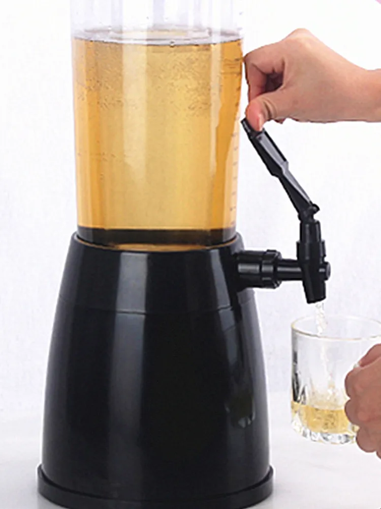 New Designed Bar Restaurant Use Beer Drink Cooling Tower Wine Beverage Beer Tower Dispenser With Ice Tube 2.5L