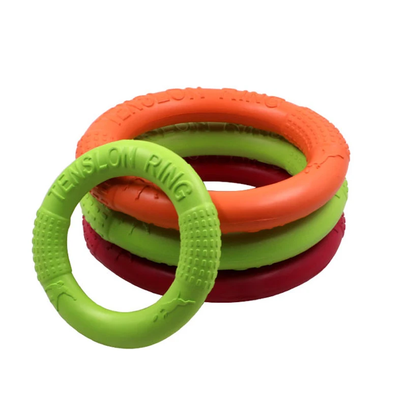 
Hot Sale Dog Training Ring Resistant Bite Interactive Funny Dog Toy Silicone Dog Flying Discs 
