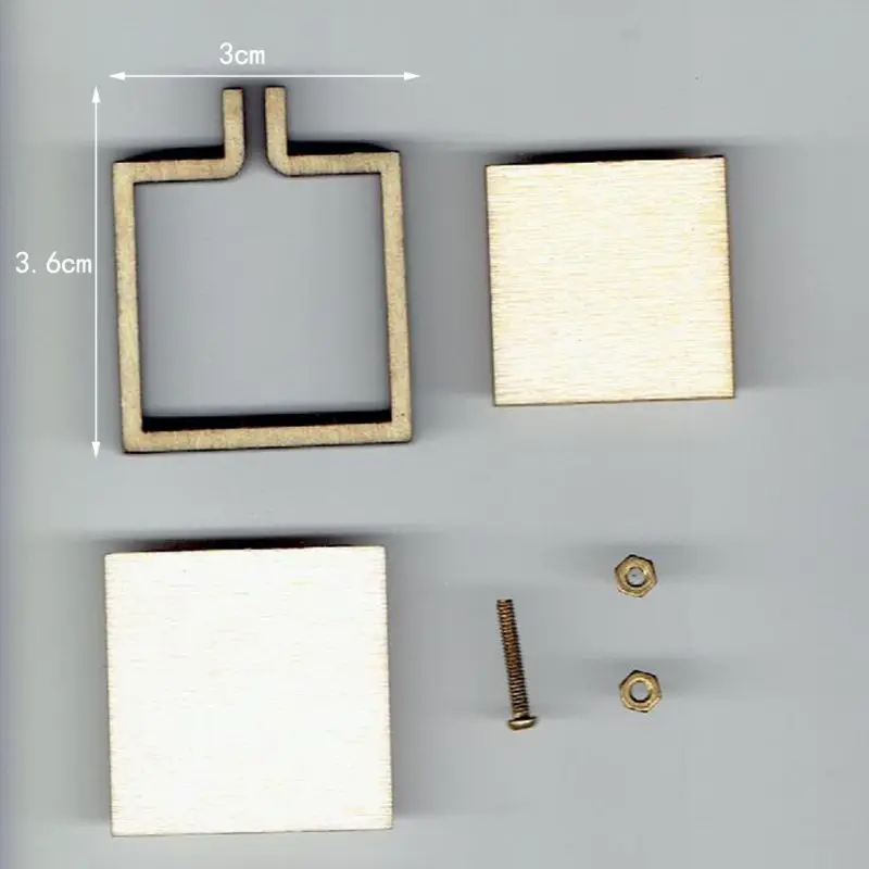 Wholesale Embroidery Hoops Wooden pendant Mini Round Oval Wood Hoops Jewelry making process