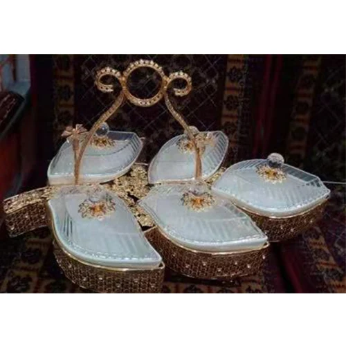 2022 decorative leaf shape dried fruit holder with 6 boxes