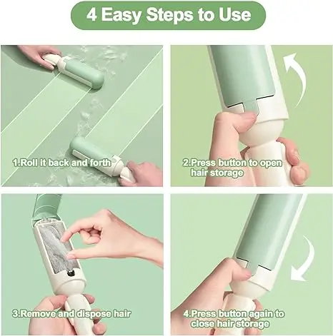 PAKEWAY 2 Pack Pet Hair Remover Roller,Reusable Dog & Cat Fur Remover with Comfy Non-Slip Handle, Portable Pet Hair Removal