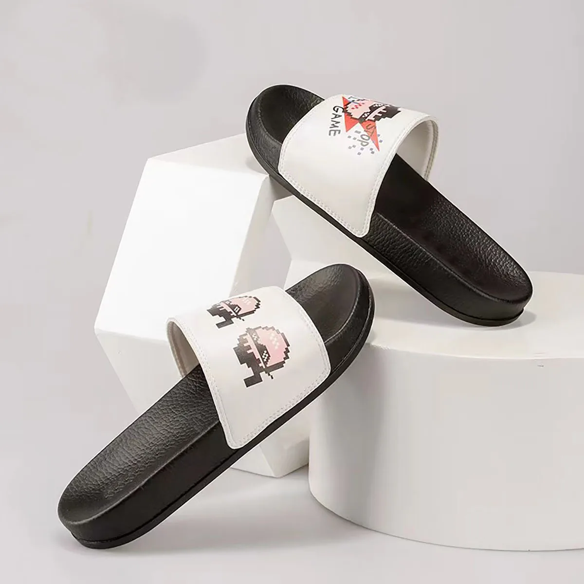 2022 New Rubber 3D Logo Printing Slippers Orange Blank Plain Men Slides Footwear Custom Logo Light Slipper for Ladies