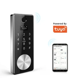 Цифровой Дверной смарт-замок Tuya с поддержкой Wi-Fi и датчиком отпечатка пальца