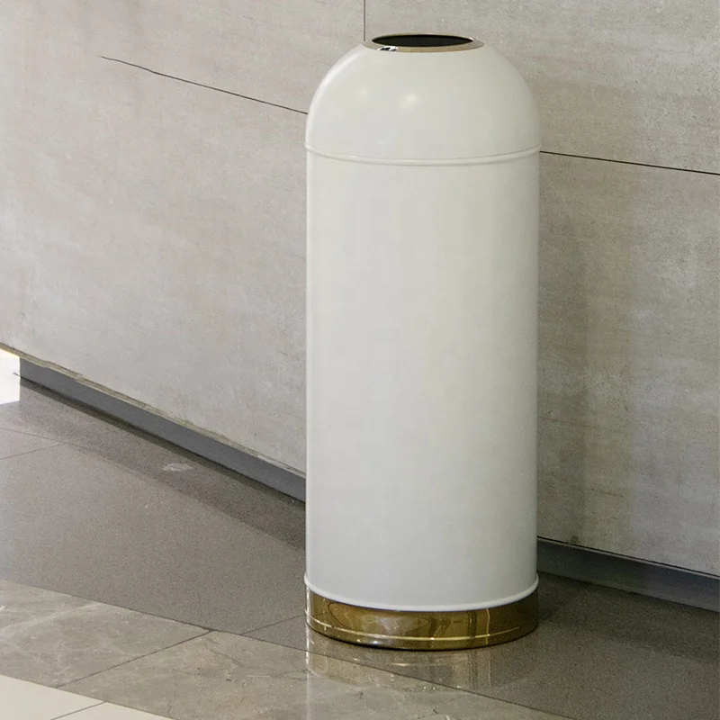 Leasylife Commercial Metal waste bin Double-layer Fast Food Restaurant trash bin Large Capacity Outdoor Trash Can