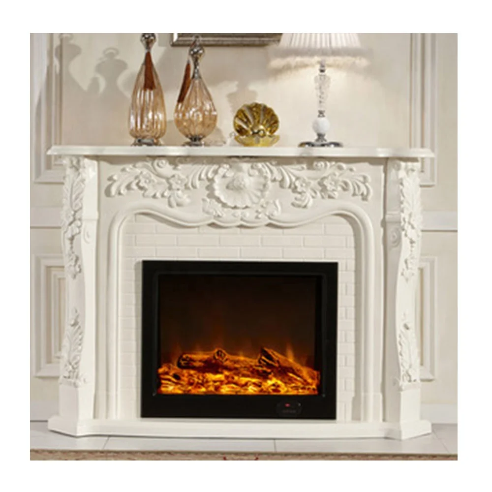 BOTON STONE Home Chinese Manufacturer Luxury Hand-carved Fireplace Mantel Interior Decoration Marble Fireplace