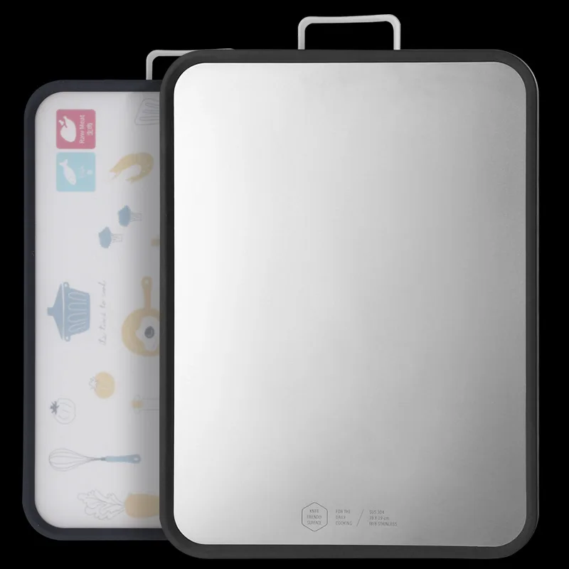 
AMAZON new hot sale double sided smart cutting board stainless steel chopping board plastic 