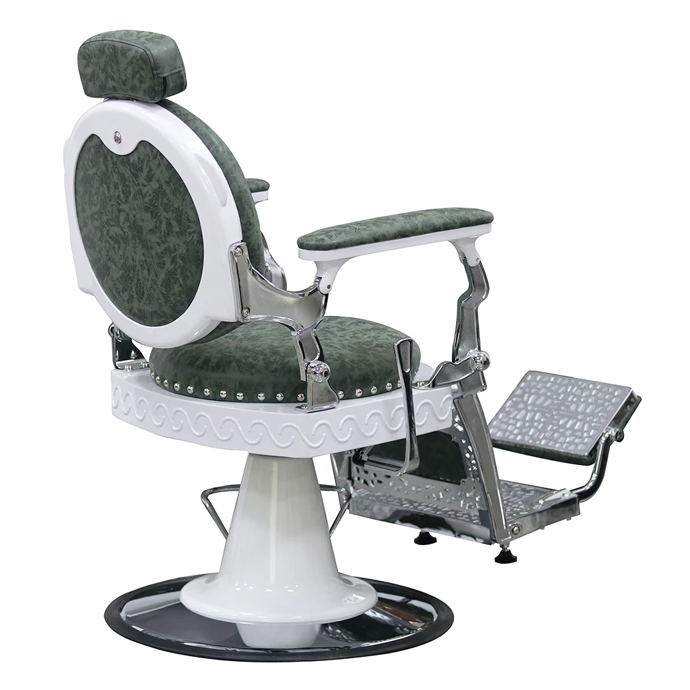 Heavy Duty reclining Salon Equipment Chrome Round Base saloon furniture hydraulic Pump barber chair for Wholesale