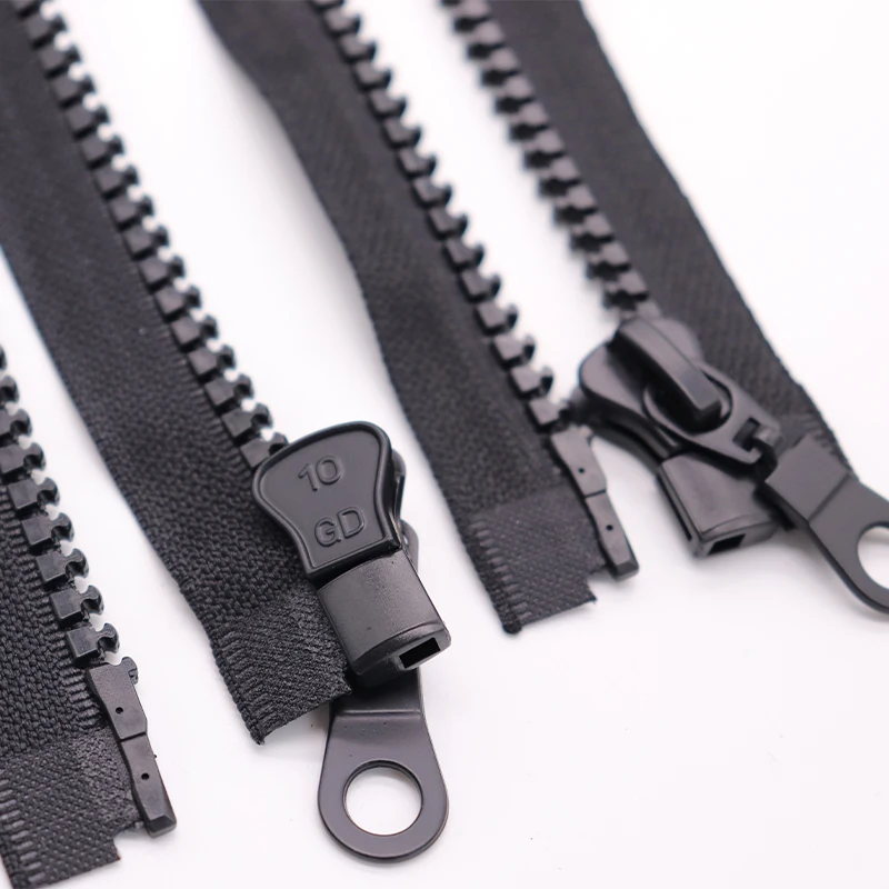 KY vislon zipper #10 detached jacket resin zipper open end custom plastic tractor zipper