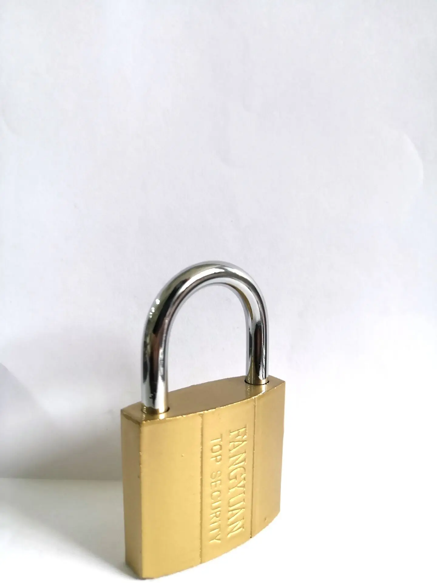 Fang Yuan  Moon key style brass color padlock