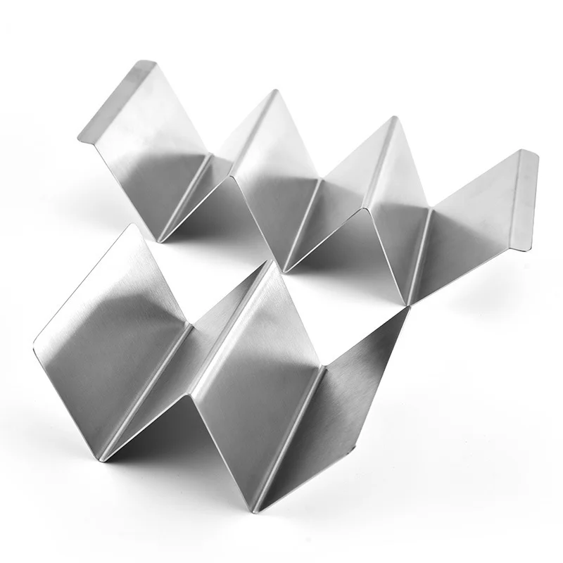 Stainless Steel Taco Holds Trays  for 2/3 Tacos ,Corn Tortilla Taco Plates Stand Up Holder Oven and Grill Safe