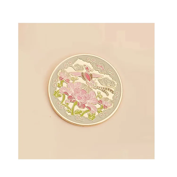 High quality Vintage Compact Pocket Mirror Double Sided Floral Printed Makeup Folding Mirror  portable mirror