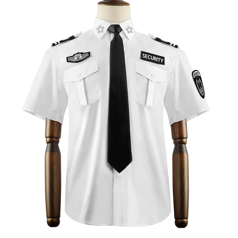 Новый дизайн, униформа охранника с логотипом на липучке, белая Защитная униформа, рубашка