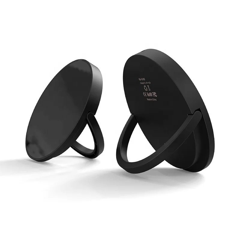 2 in 1 Portable Magnetic Fast Wireless Charger with Adjustable Ring Holder For Iphone 13/12 Series Mobile Phone Charging