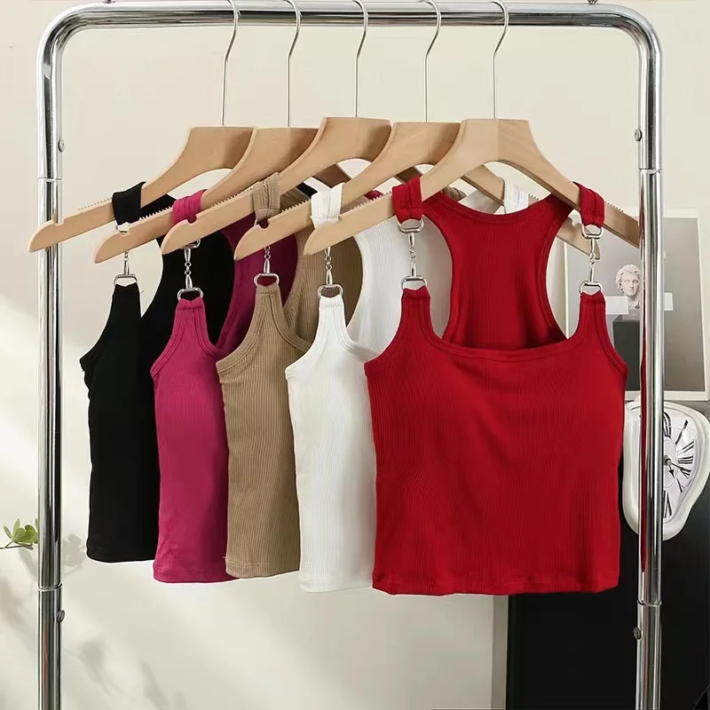 Hot Sale Summer Fancy One-piece wrapped chest beauty back basic simple sexy club camisole padded tank crop top