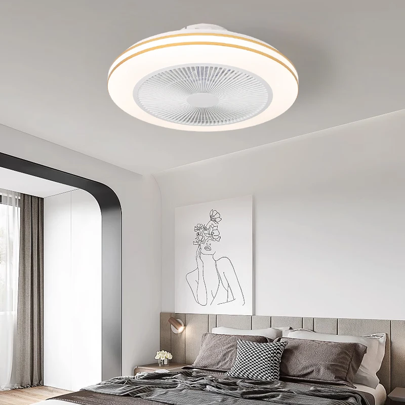 Modern DC Smart Bldc Tuya Wifi LED Smart Ceiling Fan with Light Energy Saving & Noiseless for Bedroom App Remote Control Switch