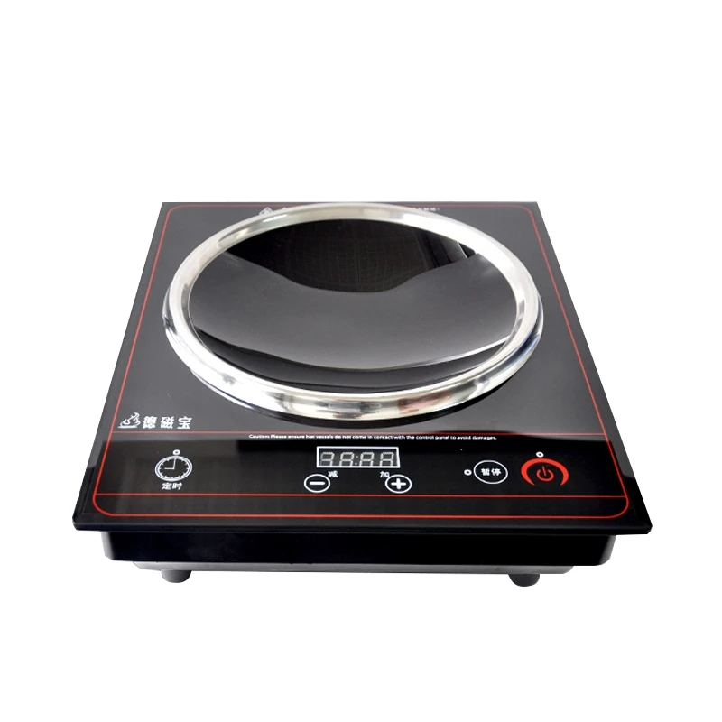 
Kitchen Appliance Commercial Induction Wok Burner Double Induction Cooker 3000w Custom Sticker OEM Steel Switch Ceramic Glass 