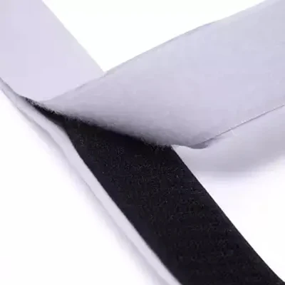 25mm Black White Adhesive Hook And Loop Back Glue Magic Tape Points