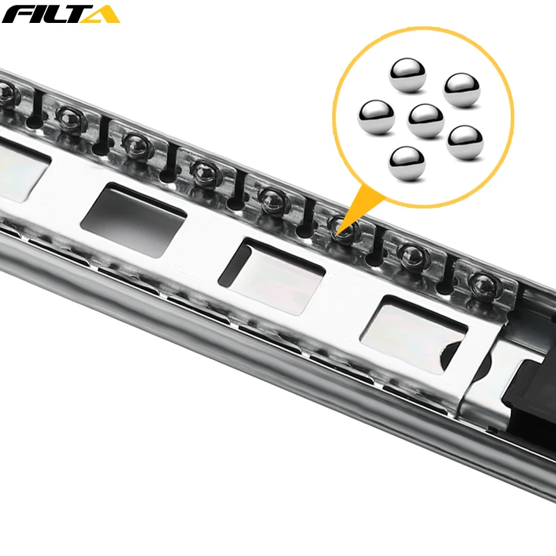 Filta hardware 45mm correderas telescopicas drower slide soft close undermount drawer channel slide