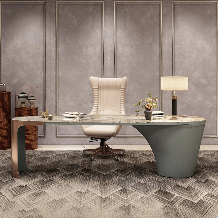 Leather Office Chairs Italian Design High Quality Ergonomic Office Chair Modern Luxury Home Office Furniture Accent Armchair