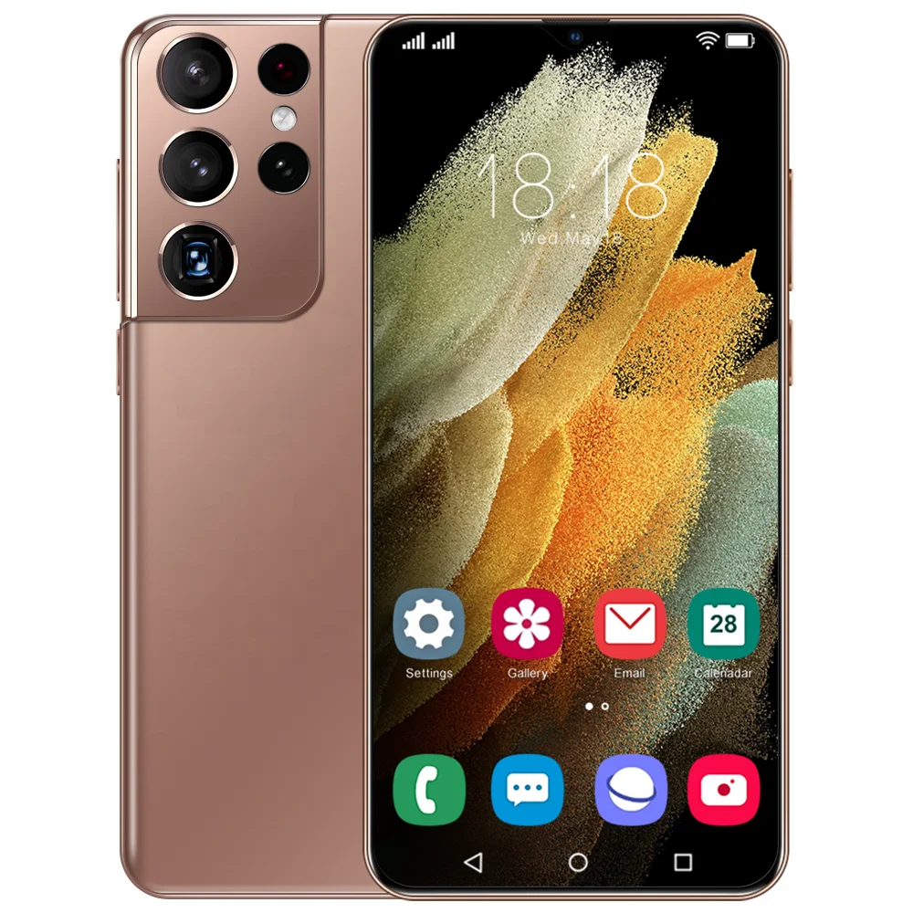 Hot sell S21ultra unlock 6.3inch 16+512gb cell phone 5g mobile phone for samsung galaxy s21ultra 1:1