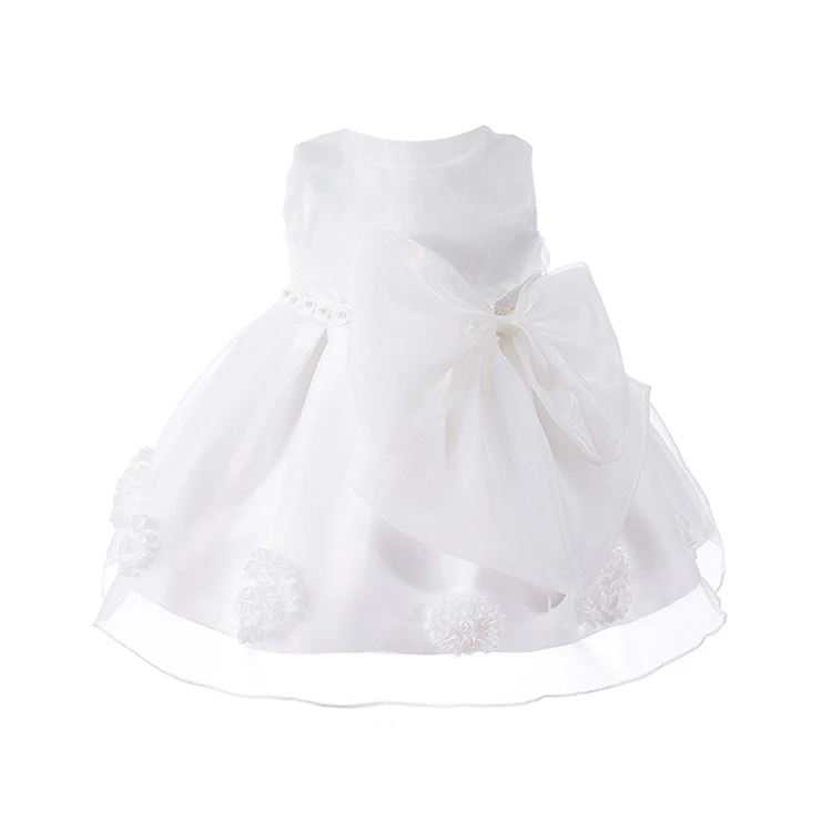 
Mudkingdom Baby Tulle Flower Dress with Elegant Bow Girl Pageant Dress Baby Evening Frock Girl Party Outfit Kid Luxury Ball Gown 
