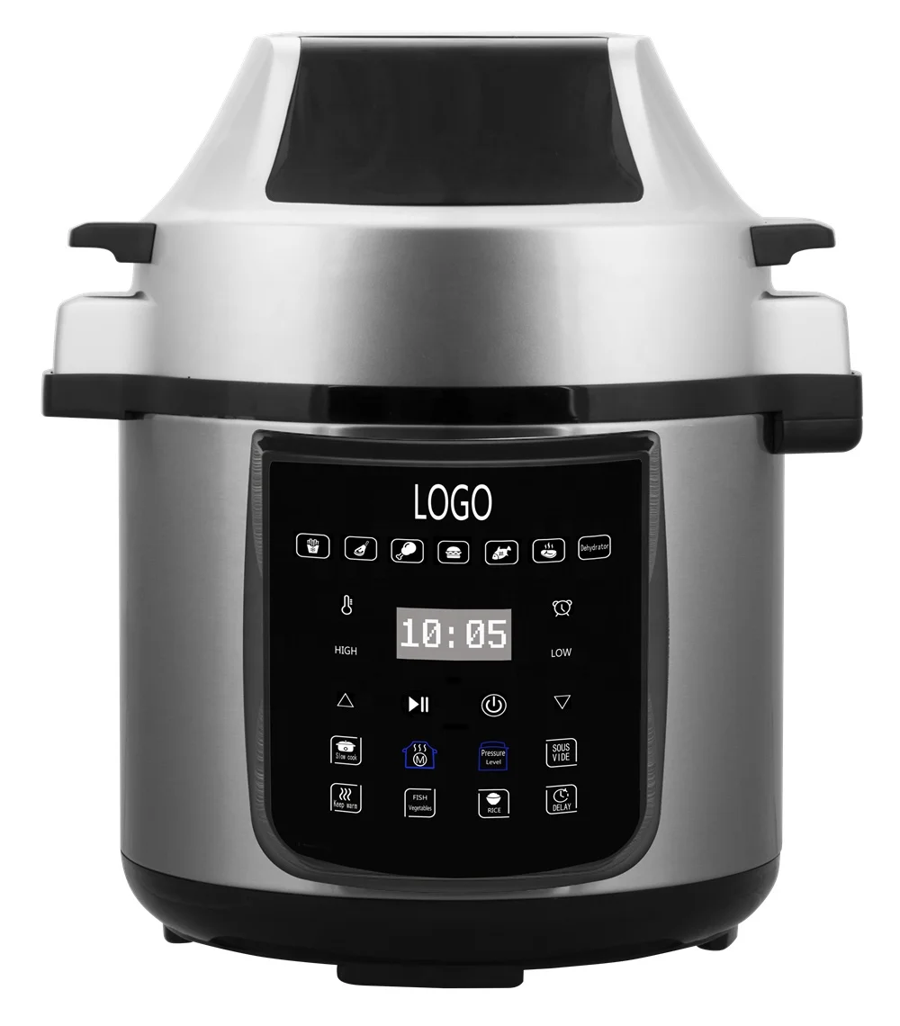 
Newest Design Multi Cooker 2 in 1 Electric Pressure Cooker Air Fryer with Two Lid 