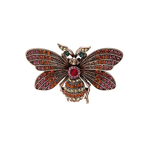 ins Rhinestone Pins Bee Back Pearl Charms for brooches jewelry Brooches Accessories women/girls canvas bag Brooch