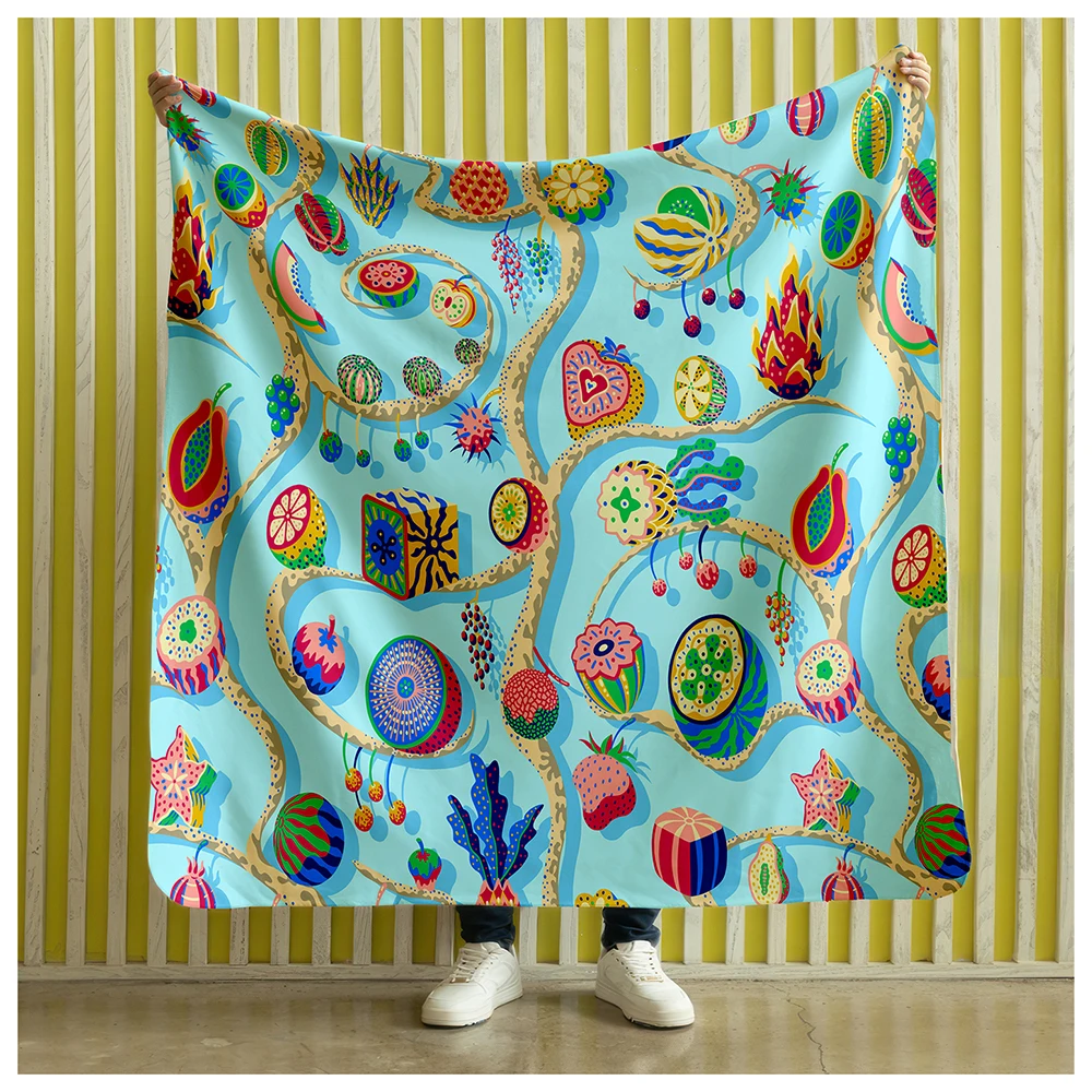 Korean Mink Blanket Home Decoration Soft Comforter Pattern Custom Printing Weather Cloud Sunshine Rainbow Throw Blanket