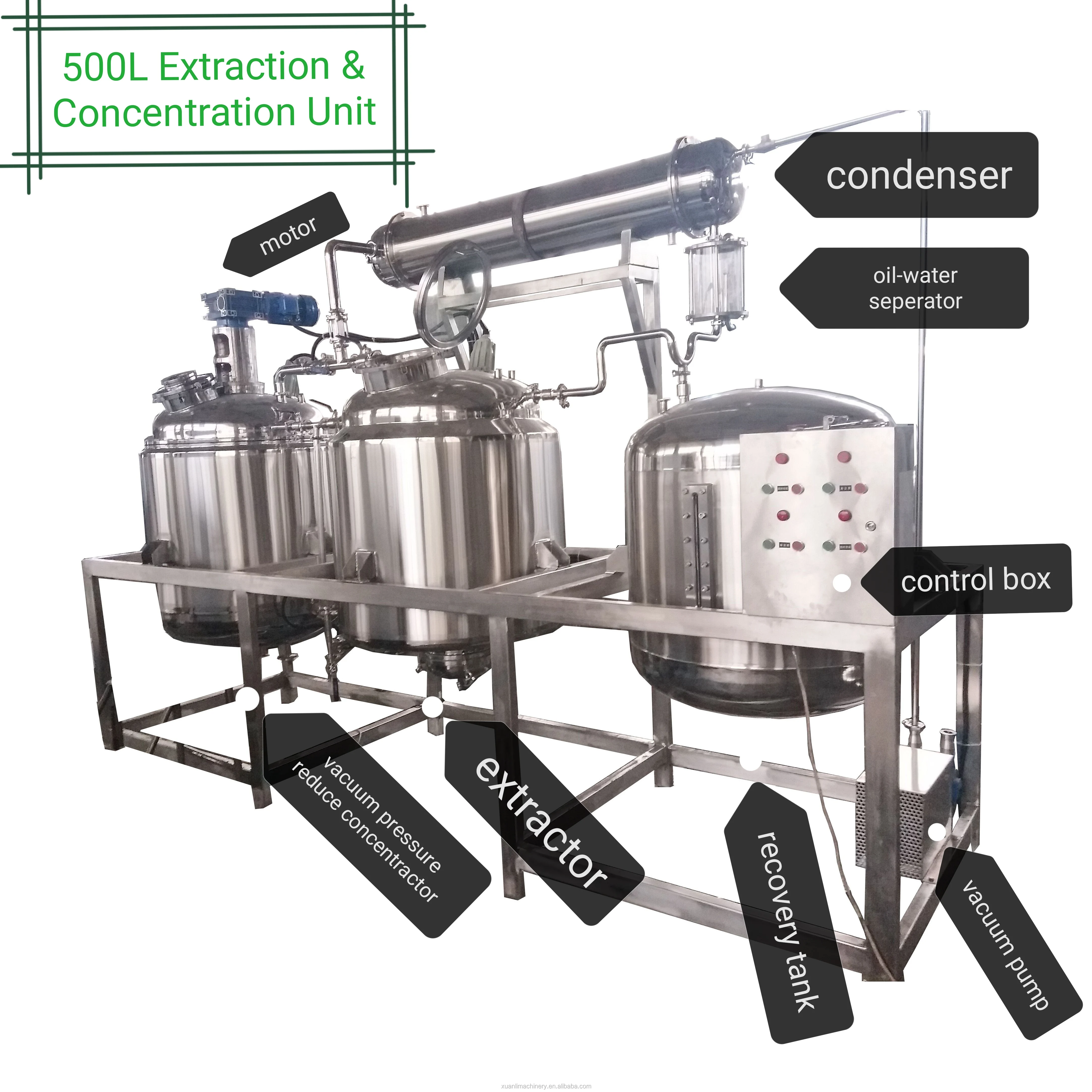 High Efficiencient Multifunctional  herbs and spices extractor and Concentration machine