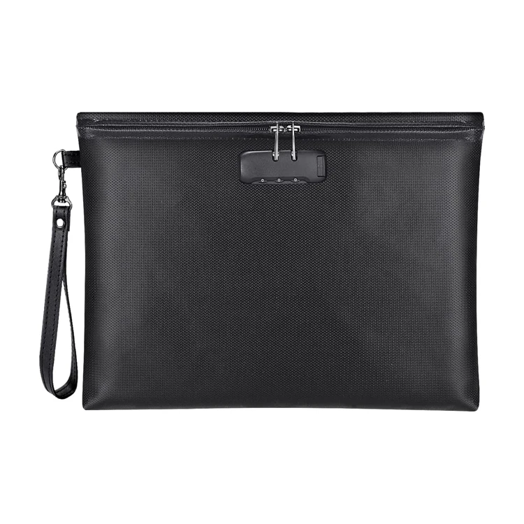 Custom Brand Security Money Pouch Document Fireproof Bag with Lock