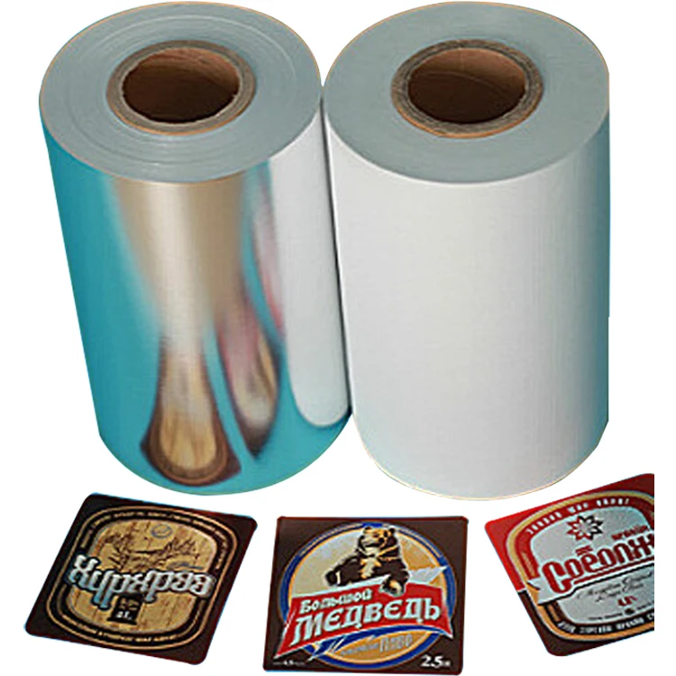 Wholesale Metallic Paper Vacuum Metallized Paper For Beer Label Textured Metallic Paper