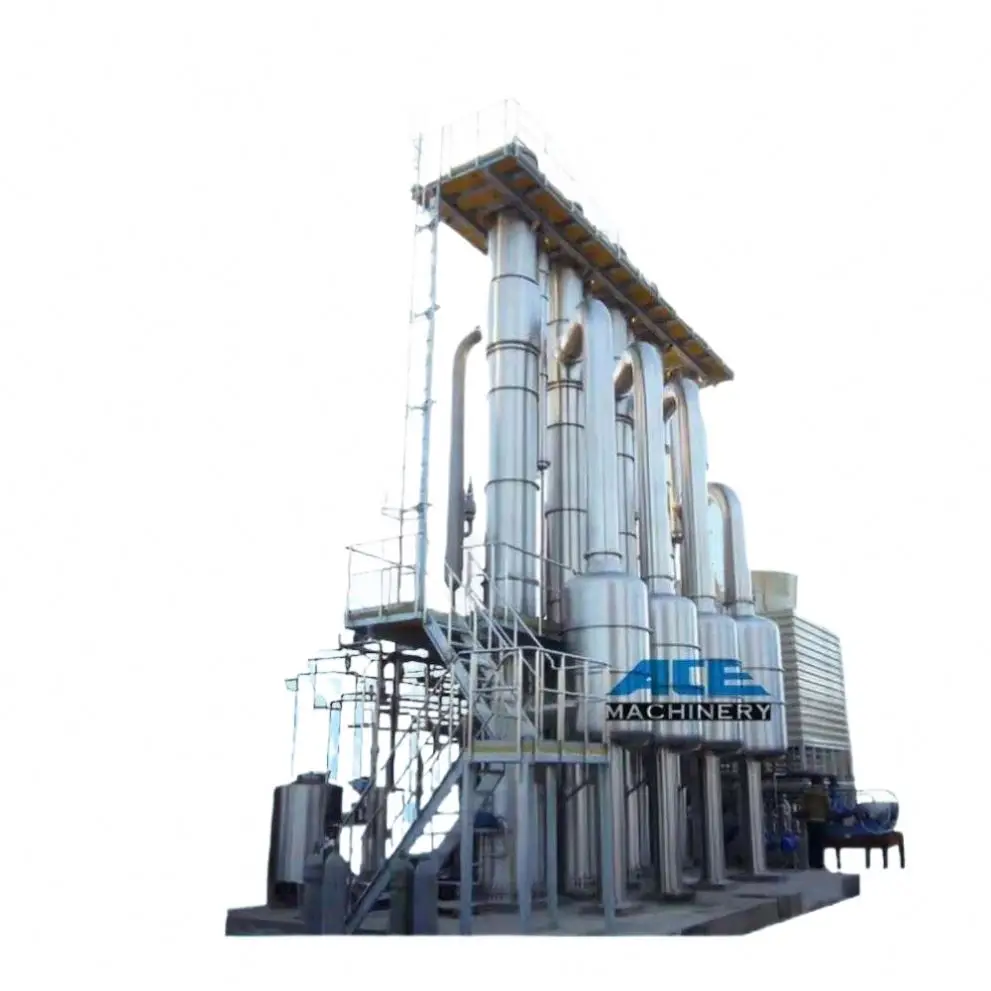 Cleaning Chemical Solution Oily Wastewater MVR Forced Circulation Crystallization Evaporator