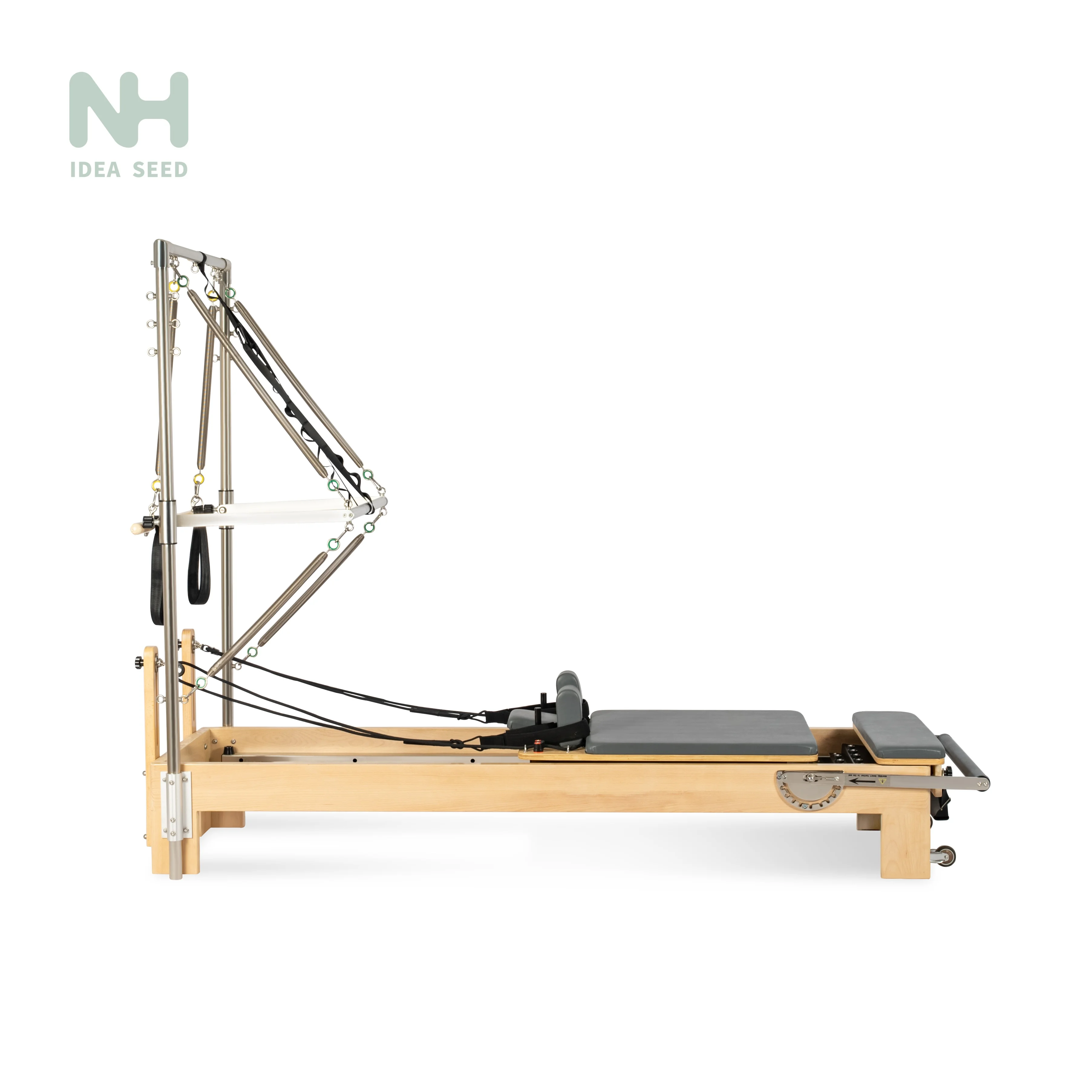 NIANHE Oak and Beech Wood Pilates Studio Equipment Pilates Equipment Pilates Reformer With Half Tower