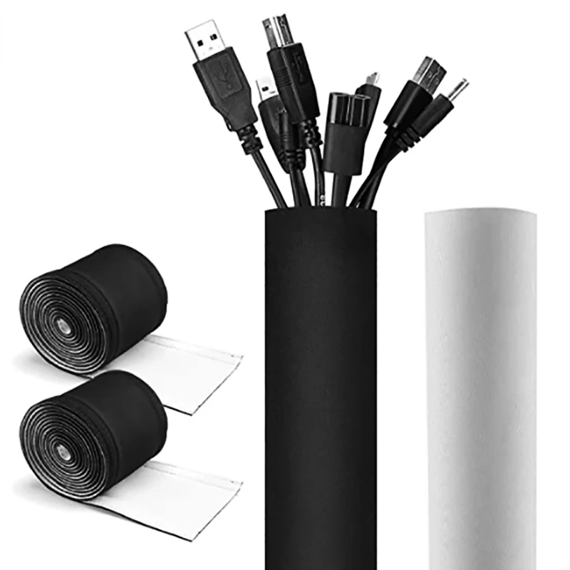 Функциональная система управления кабелем с застежкой-молнией неопреновый водонепроницаемый шнур Организатор