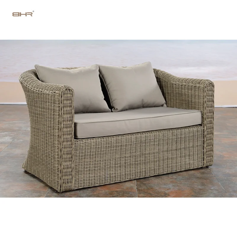 BHR Villa Courtyard Furniture Weaving Rattan Round Garden Furniture Set Rattan Sofa