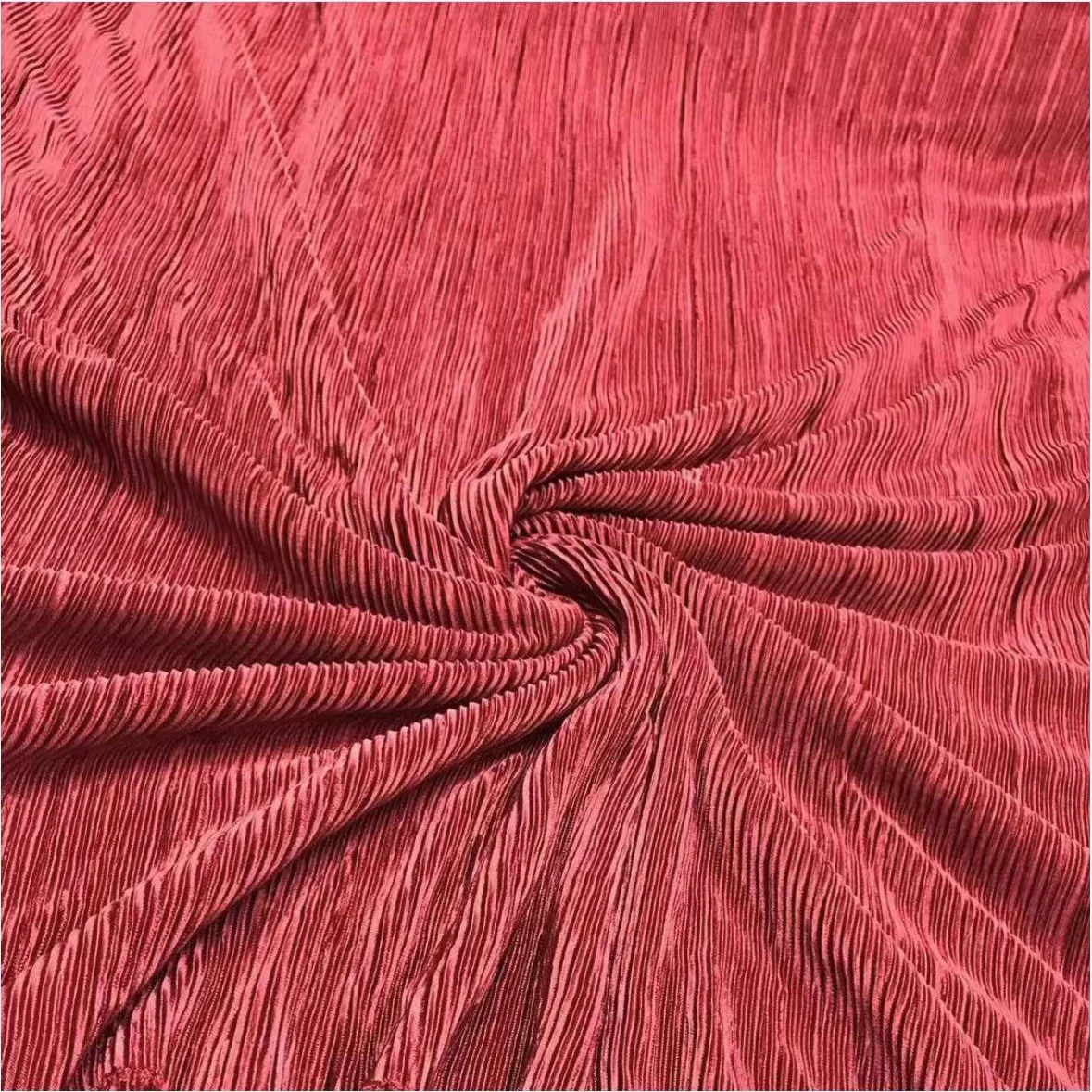 Hot Selling  Pleated Fabric 100 Polyester Knit Jersey Pleated Fabric For Dress