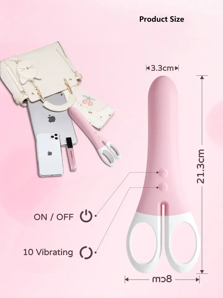 New Design Scissors Shape Silicone Music Mode Remote App Control Sex Toy Vibrator For Women