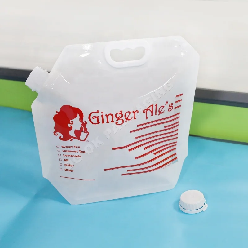 Customized Printing Spout Pouch Bag 1L 3L Eco Friendly Car Engine Plastic Spouts for Oil Bags Packaging with Handle