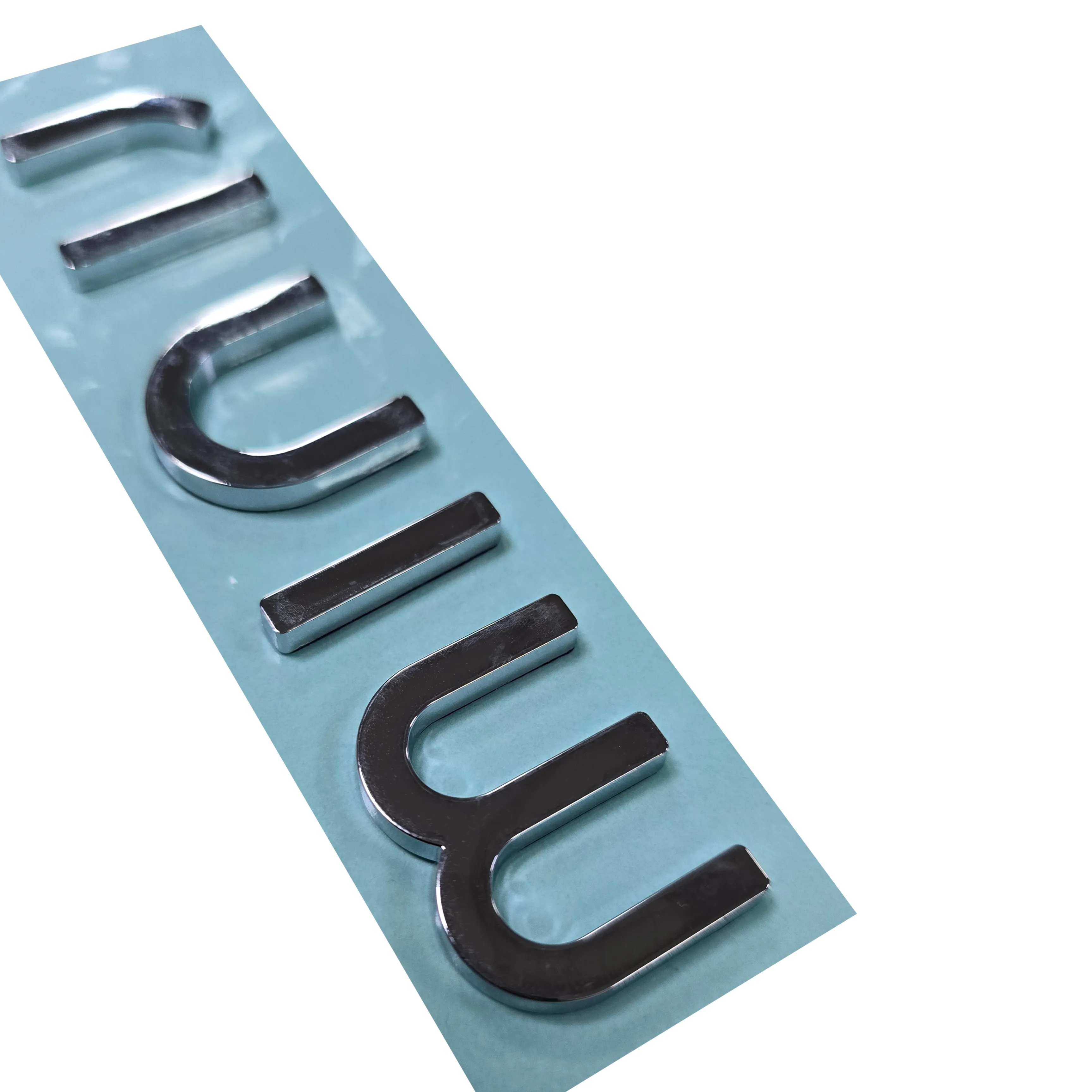 Hot Sales Custom Chrome Logo Letters Sticker 3D Silver Car Emblem Brand Logo Plastic Nameplate