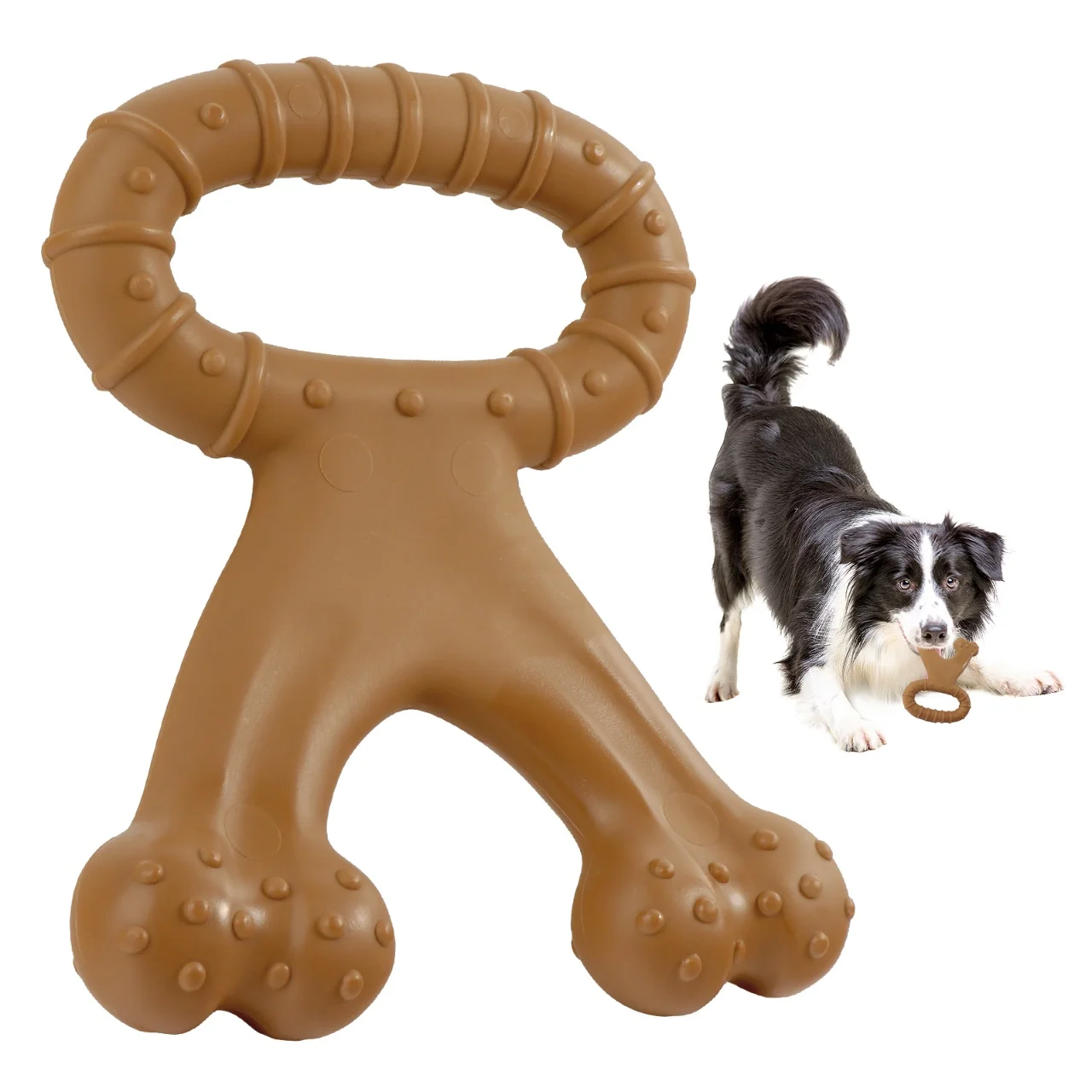 PET Dog Chew Toy Beef Flavor Durable Nylon Dog Chewing Toy for Small Medium Large Breeds Bone Dog Chew Toy for Aggressive Chewer