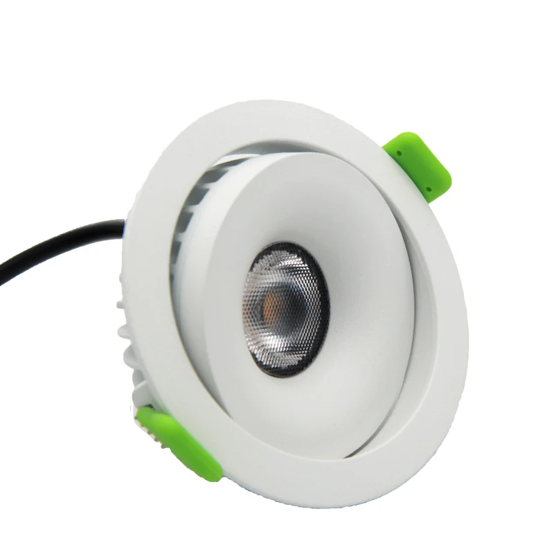Luminans Aluminum Modern Anti-glare 3 6 12 Watt Smart COB Gimbal Recessed Dimmable Flexible Adjustable LED Downlight for Indoor