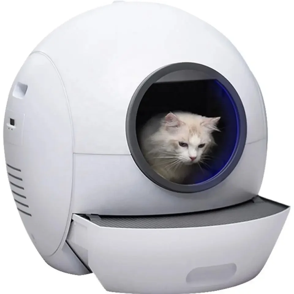 Pet Product Supplier Luxury Fully Enclosed Self Clean Wifi Automatic Smart Cat Litter Toilet Box