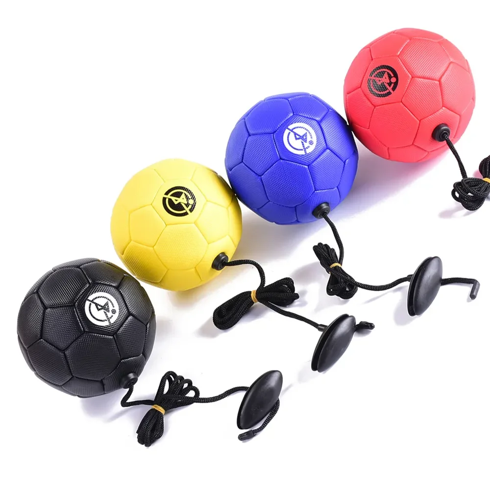Football Rope Touch Kick with String Beginner Trainer Practice Belt Size 2/3/4/5 Football Training Ball Kick Soccer Ball