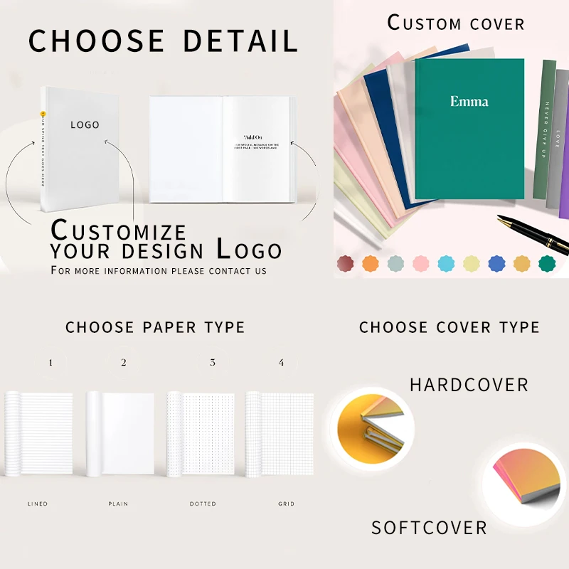 Custom logo design Color thickened Pu leather notebook Magnetic notebook and pen Custom stationery gifts