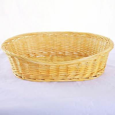 Cheap Wicker Dog House Cage Rattan Basket For Pet Rattan Pet Basket