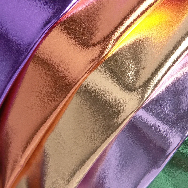 Good quality  smooth PU leather metallic napa faux leather PU synthetic leather for fashion shoes bags