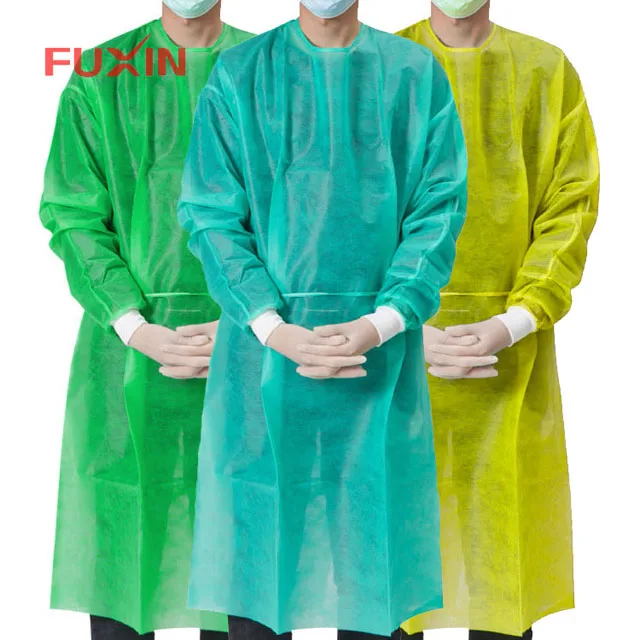 Non woven disposable isolation gown